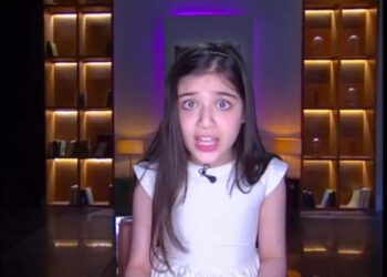 الطفلة ريم عبد القادر تقدم برنامجا على شاشة الفضائية المصرية