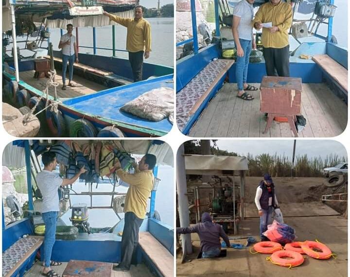 تكثيف المتابعة المستمرة ومراجعة جميع المعديات والمراكب النيلية والنهرية العاملة بنطاق المحافظة